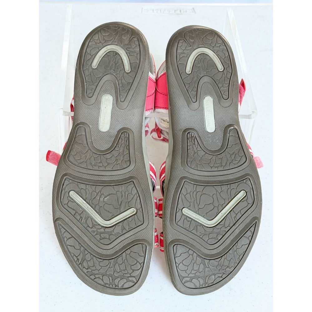 Croft & Barrow Size 8 Coral Salmon Sandals Adjustable Strap Beach Vacation - Picture 6 of 7